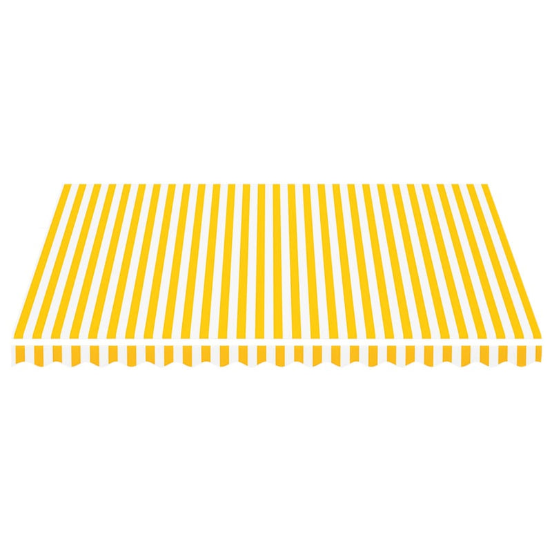 Replacement Fabric for Awning Yellow and White 13.1'x11.5'