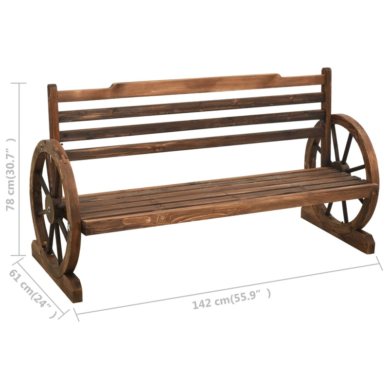 Patio Bench 55.9" Solid Firwood
