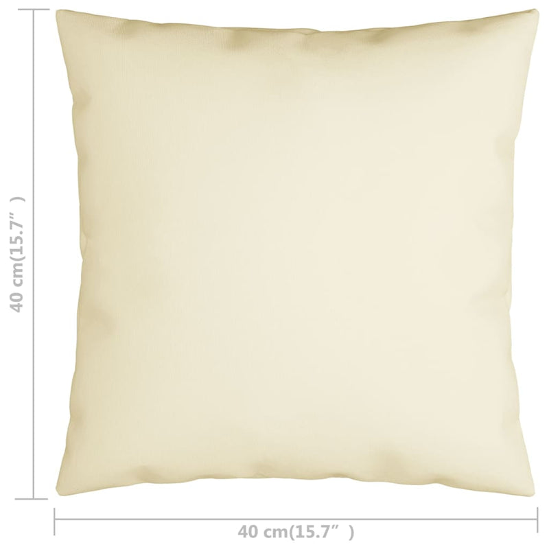 Throw Pillows 4 pcs Cream 15.7"x15.7" Fabric