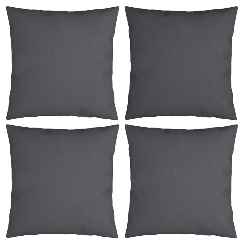 Throw Pillows 4 pcs Anthracite 19.7"x19.7" Fabric
