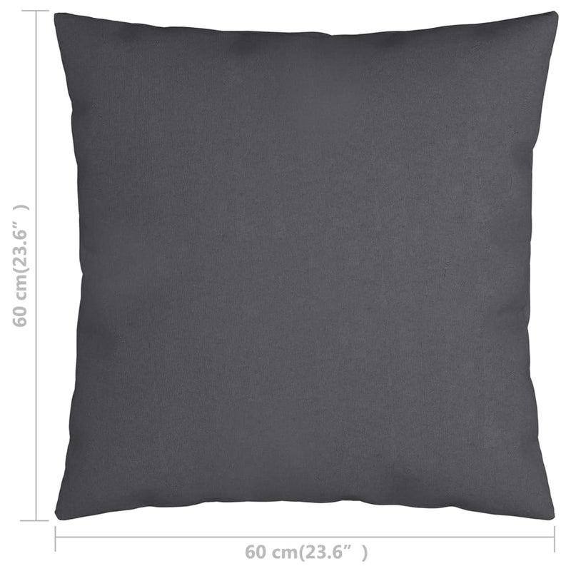 Throw Pillows 4 pcs Anthracite 23.6"x23.6" Fabric