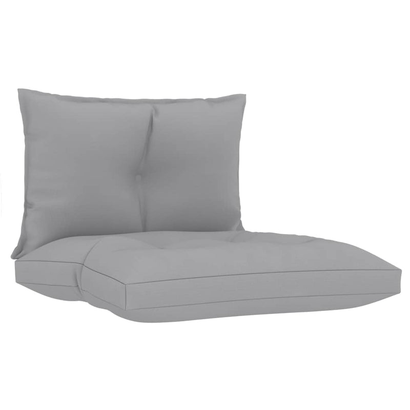 Pallet Sofa Cushions 2 pcs Gray Fabric