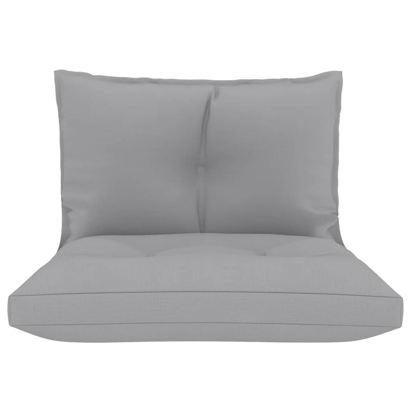 Pallet Sofa Cushions 2 pcs Gray Fabric
