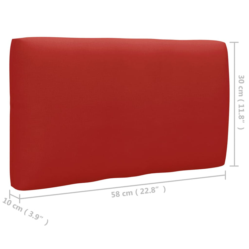 Pallet Sofa Cushions 3 pcs Red