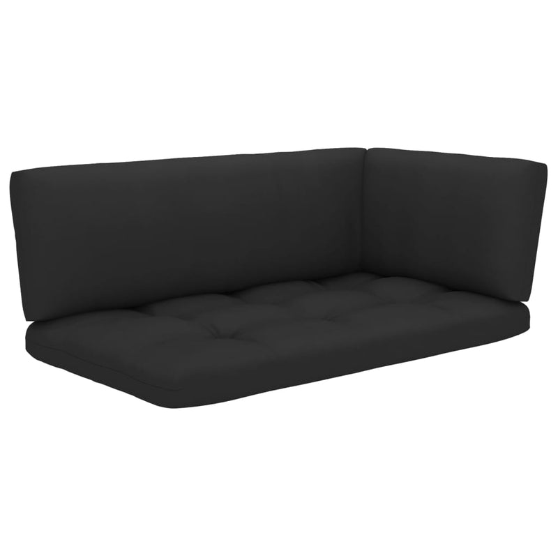Pallet Sofa Cushions 3 pcs Black
