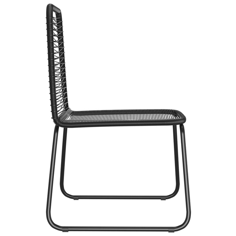 Patio Chairs 4 pcs Poly Rattan Black