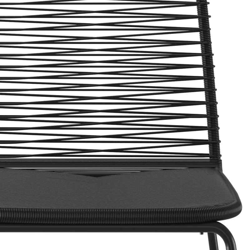 Patio Chairs 6 pcs Poly Rattan Black