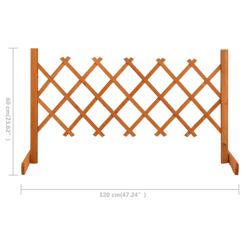Garden Trellis Fence Orange 47.2"x23.6" Solid Firwood