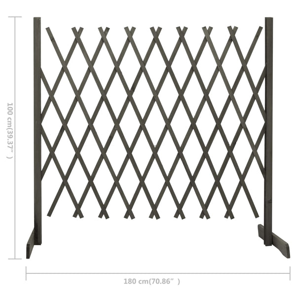 Garden Trellis Fence Gray 70.9"x39.4" Solid Firwood
