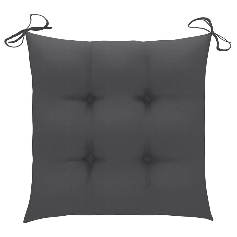 Chair Cushions 2 pcs Anthracite 15.7x15.7"x2.8" Fabric"