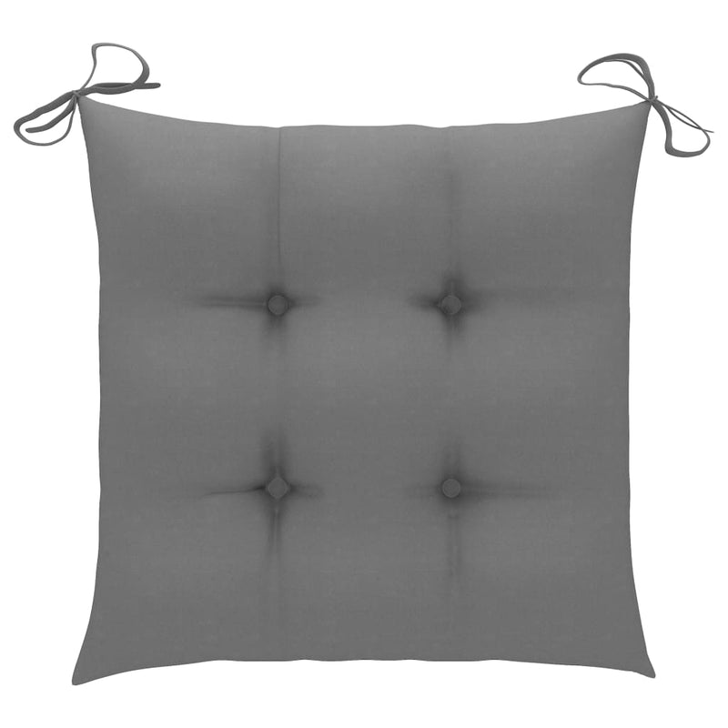 Chair Cushions 4 pcs Gray 15.7x15.7"x2.8" Fabric"