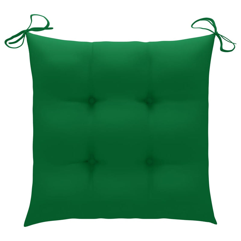 Chair Cushions 2 pcs Green 15.7x15.7"x2.8" Fabric"
