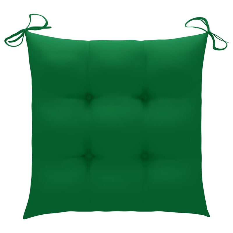 Chair Cushions 6 pcs Green 15.7x15.7"x2.8" Fabric"