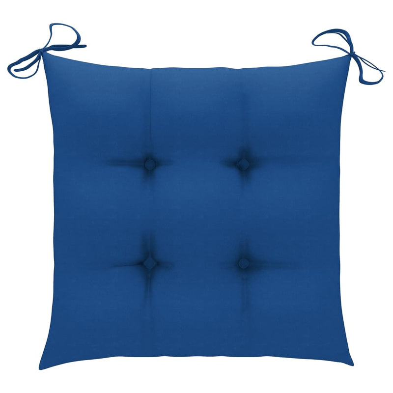 Chair Cushions 2 pcs Blue 15.7"x15.7"x2.8" Fabric