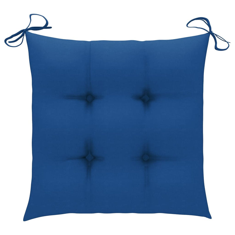 Chair Cushions 4 pcs Blue 15.7"x15.7"x2.8" Fabric