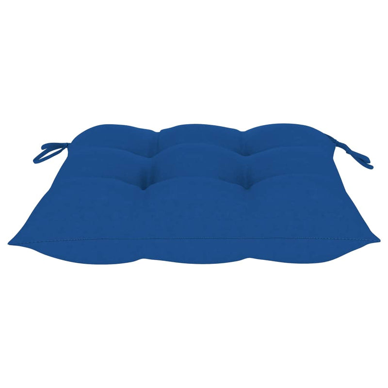 Chair Cushions 4 pcs Blue 15.7"x15.7"x2.8" Fabric