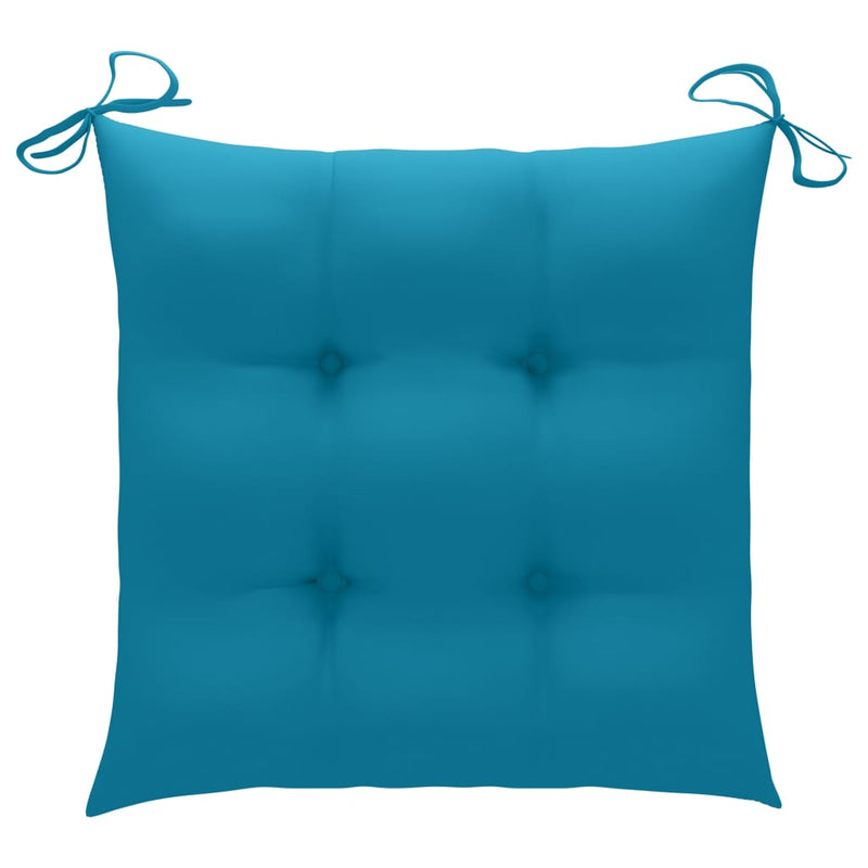 Chair Cushions 4 pcs Light Blue 19.7"x19.7"x2.8" Fabric