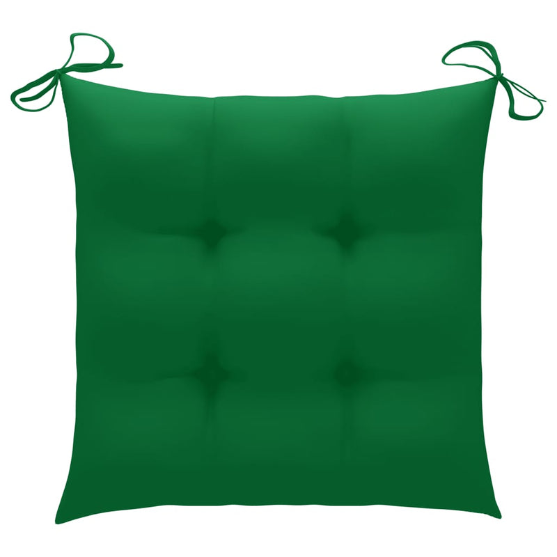 Chair Cushions 6 pcs Green 19.7x19.7"x2.8" Fabric"