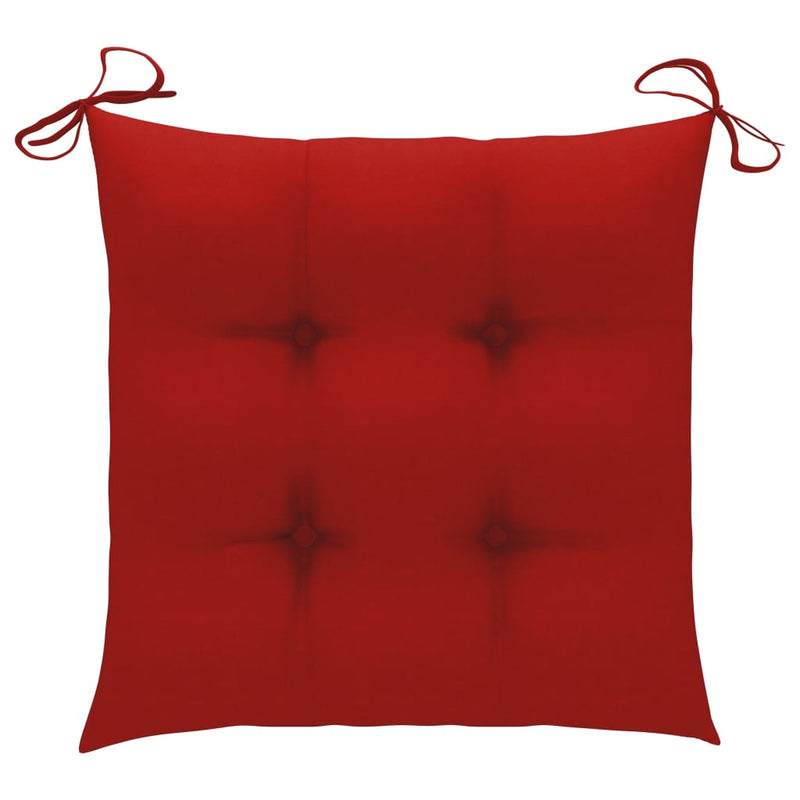 Chair Cushions 6 pcs Red 19.7"x19.7"x2.8" Fabric