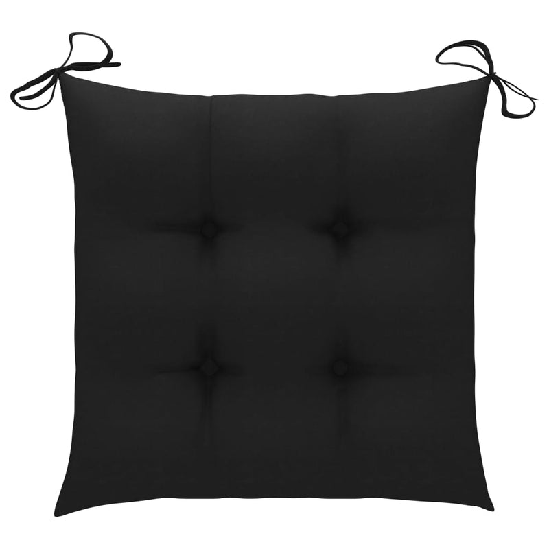 Chair Cushions 4 pcs Black 19.7"x19.7"x2.8" Fabric