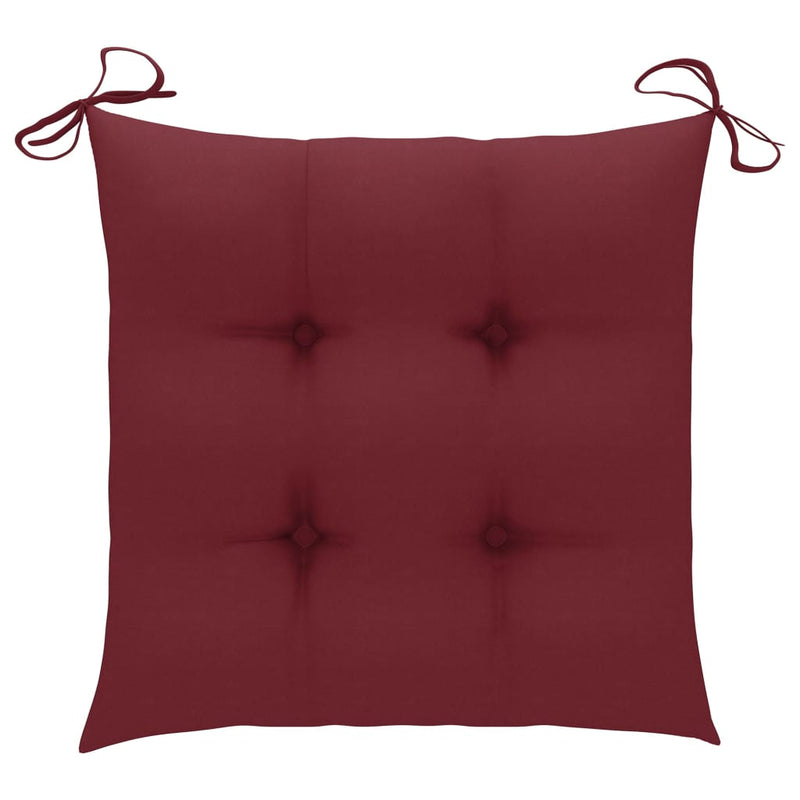 Chair Cushions 4 pcs Wine Red 19.7"x19.7"x2.8" Fabric