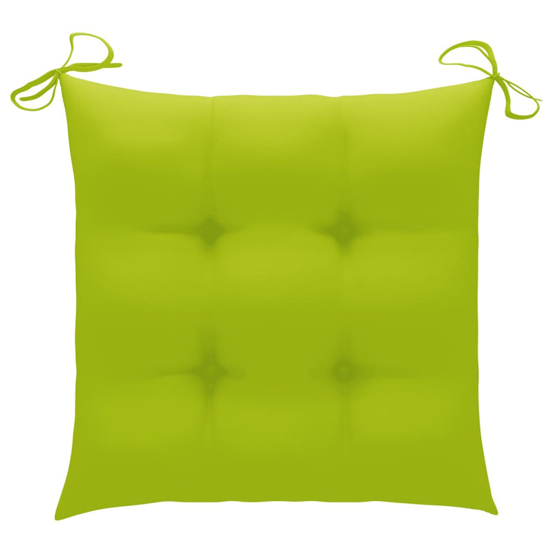 Chair Cushions 2 pcs Bright Green 19.7"x19.7"x2.8" Fabric