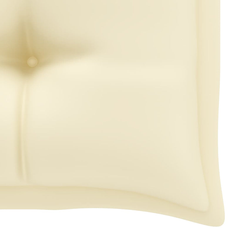 Garden Bench Cushion Cream White 39.4x19.7"x2.8" Fabric"