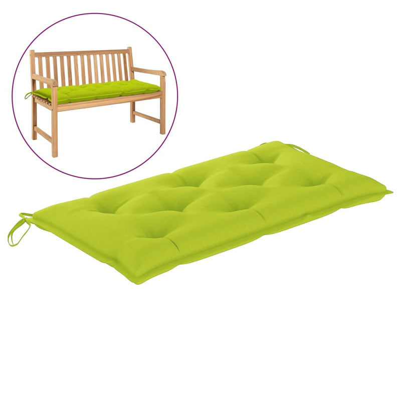 Garden Bench Cushion Bright Green 39.4"x19.7"x 2.8" Fabric