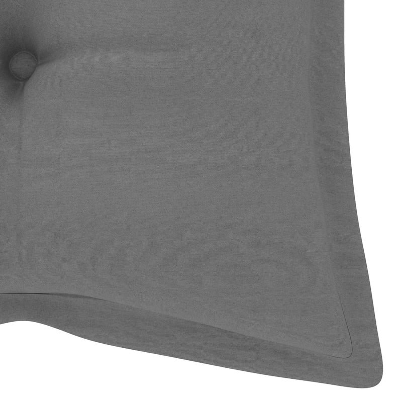 Garden Bench Cushion Gray 47.2x19.7"x2.8" Fabric"