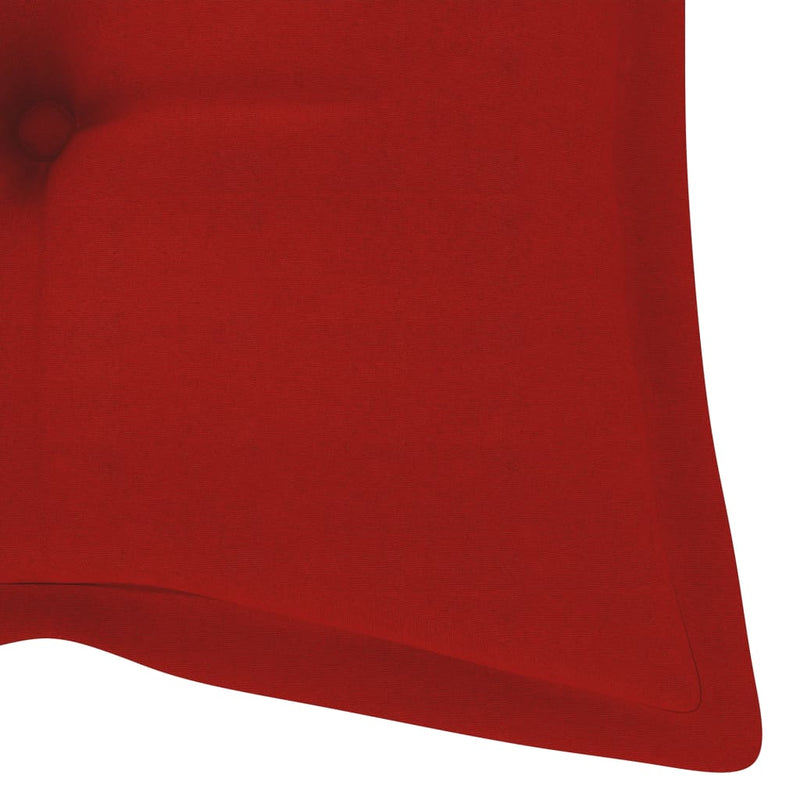 Garden Bench Cushion Red 47.2x19.7"x2.8" Fabric"