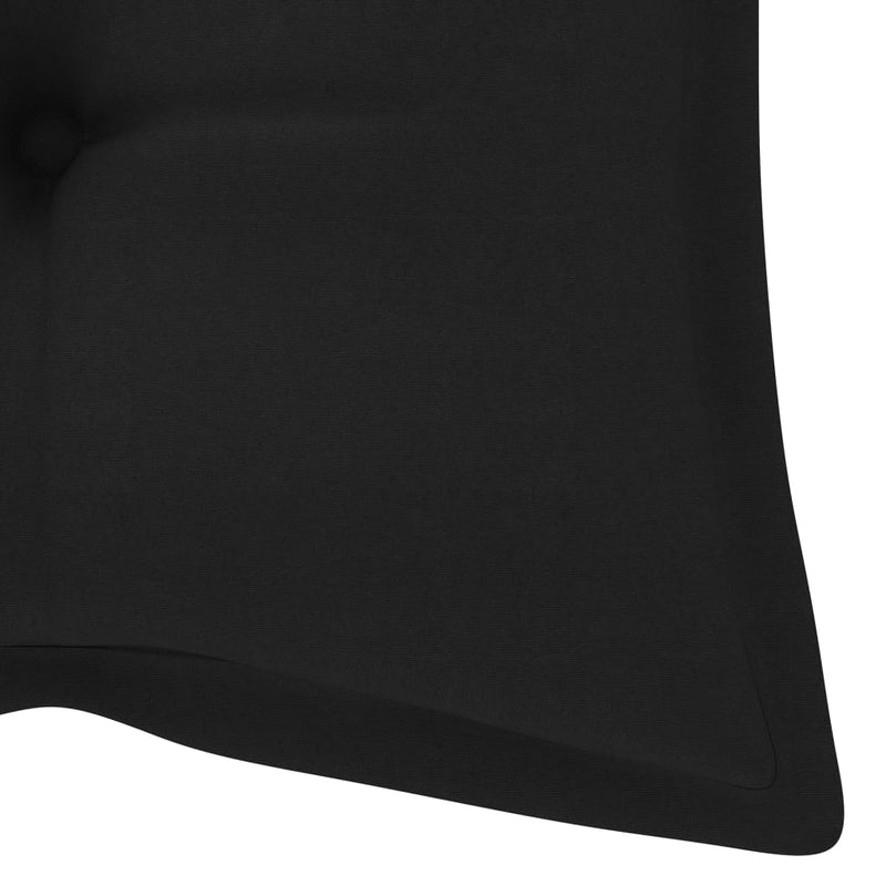 Garden Bench Cushion Black 47.2x19.7"x2.8" Fabric"