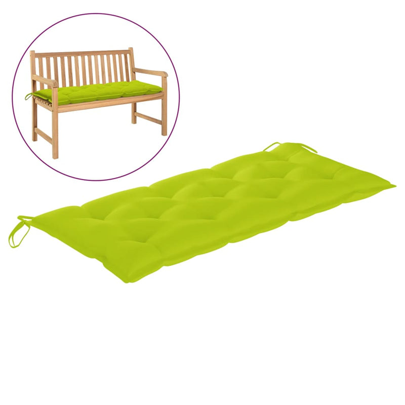 Garden Bench Cushion Bright Green 47.2"x19.7"x 2.8" Fabric