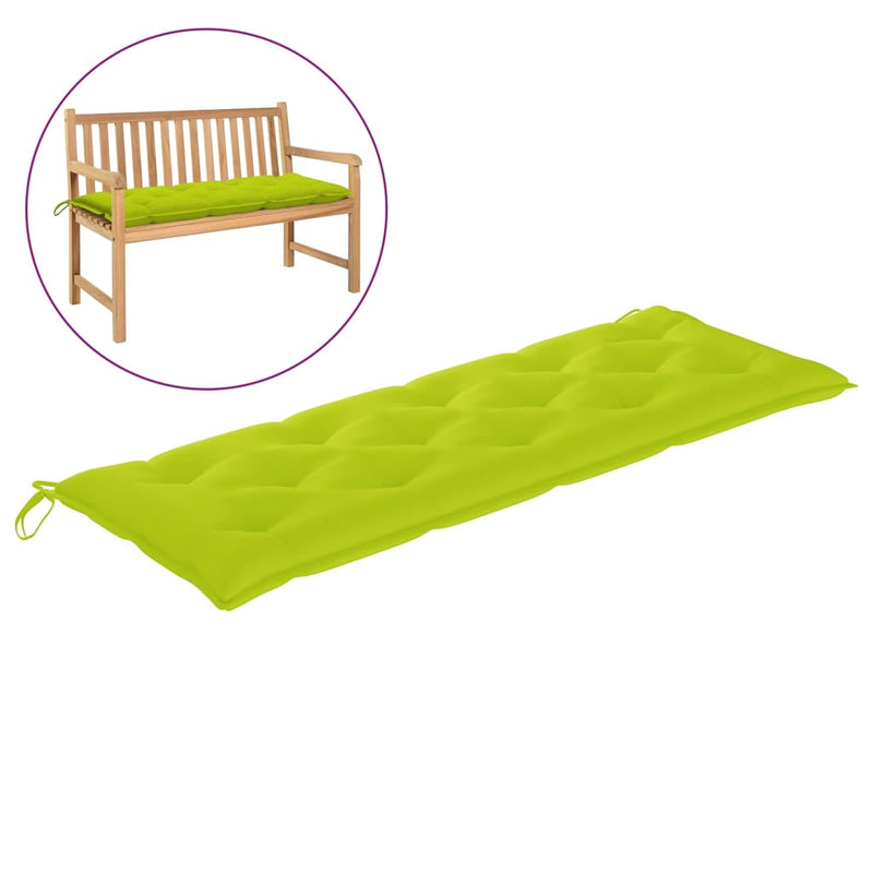 Garden Bench Cushion Bright Green 59.1"x19.7"x2.8" Fabric