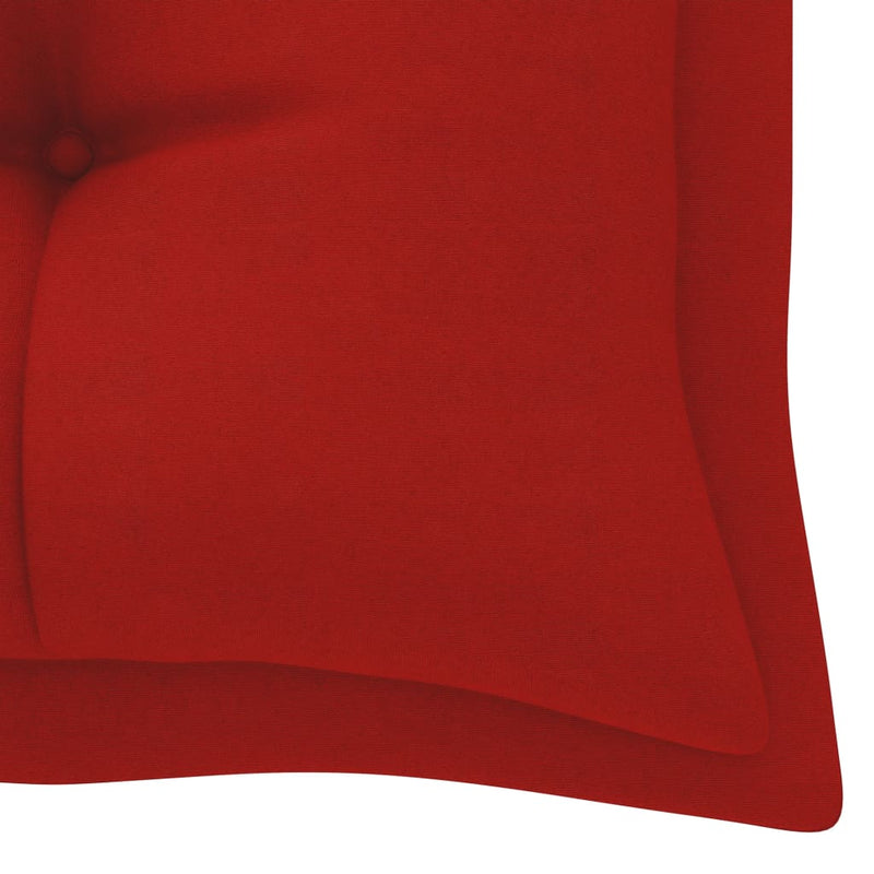 Garden Bench Cushion Red 70.9x19.7"x2.8" Fabric"