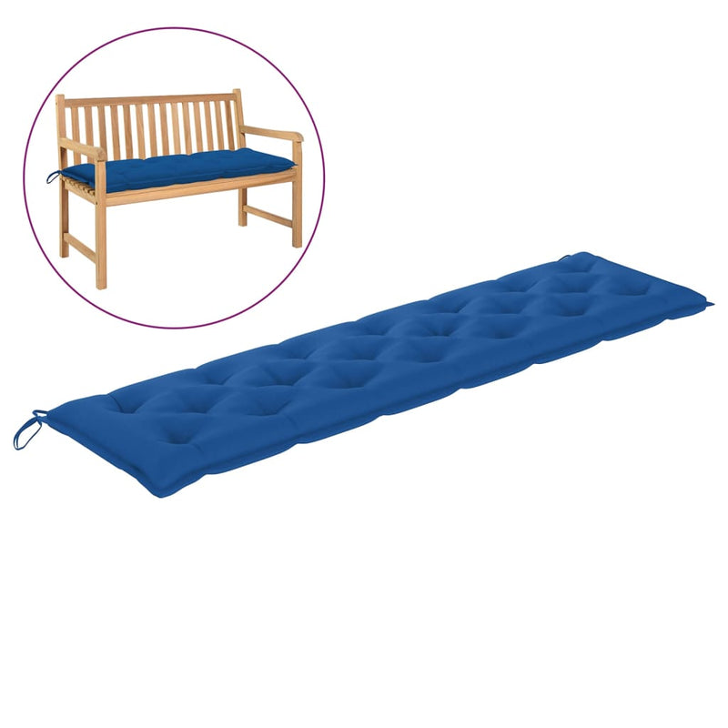 Garden Bench Cushion Blue 78.7"x19.7"x 2.8" Fabric
