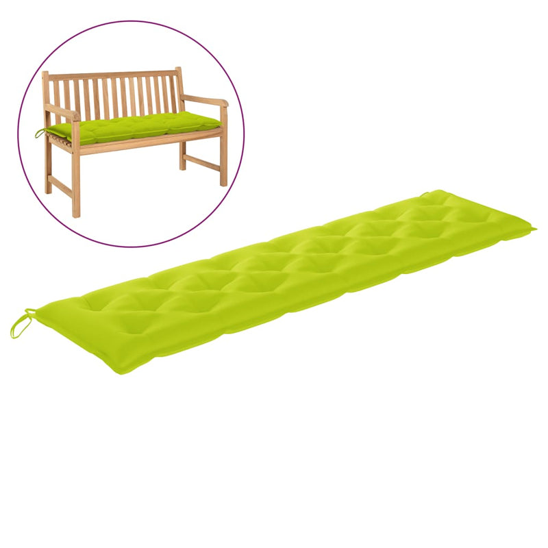 Garden Bench Cushion Bright Green 78.7"x19.7"x 2.8" Fabric