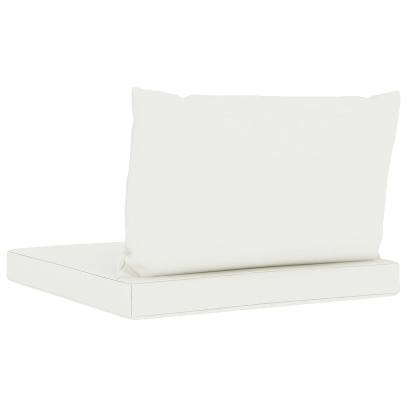 Pallet Sofa Cushions 2 pcs Cream White Fabric