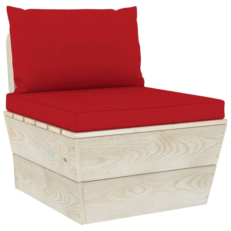 Pallet Sofa Cushions 2 pcs Red Fabric
