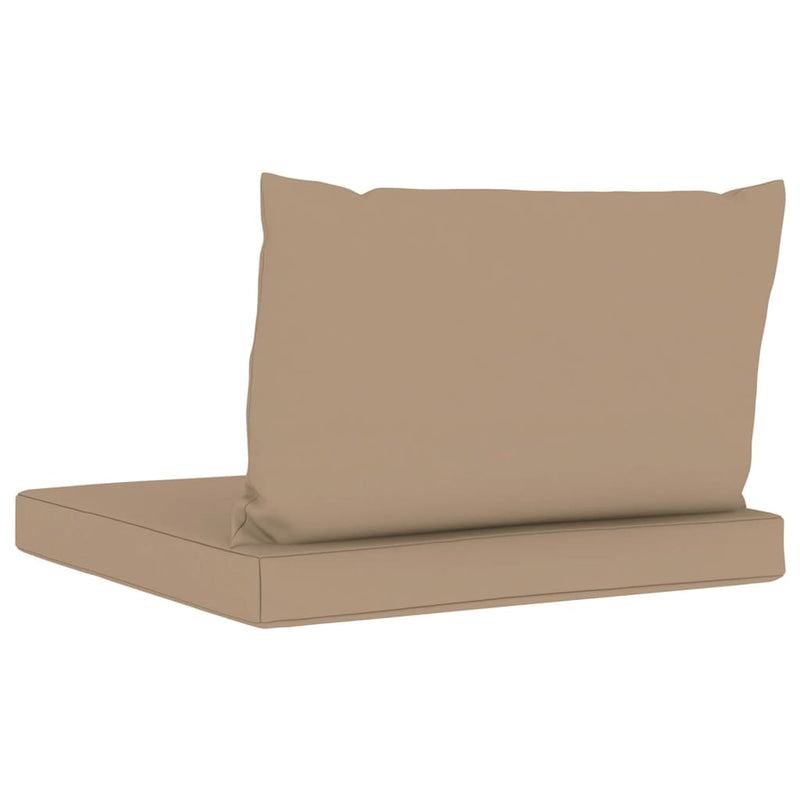 Pallet Sofa Cushions 2 pcs Taupe Fabric