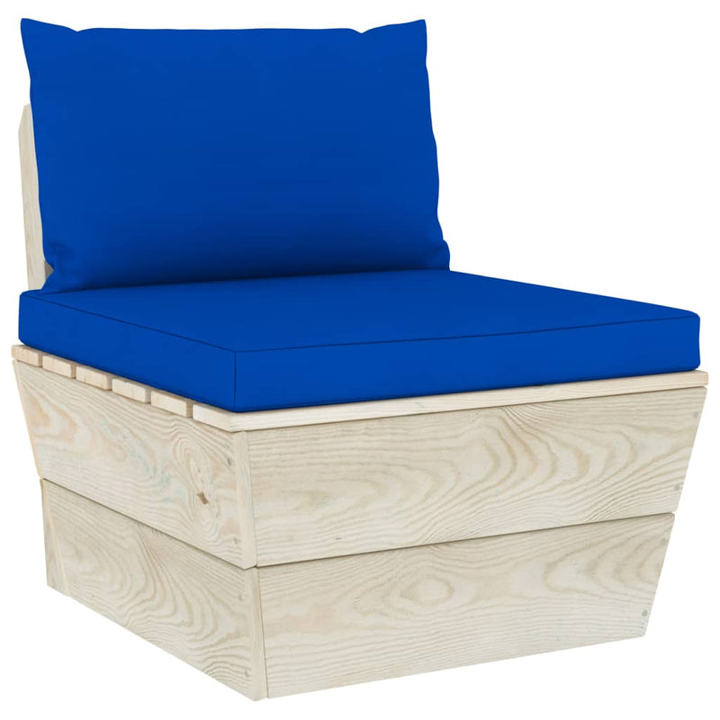Pallet Sofa Cushions 2 pcs Blue Fabric