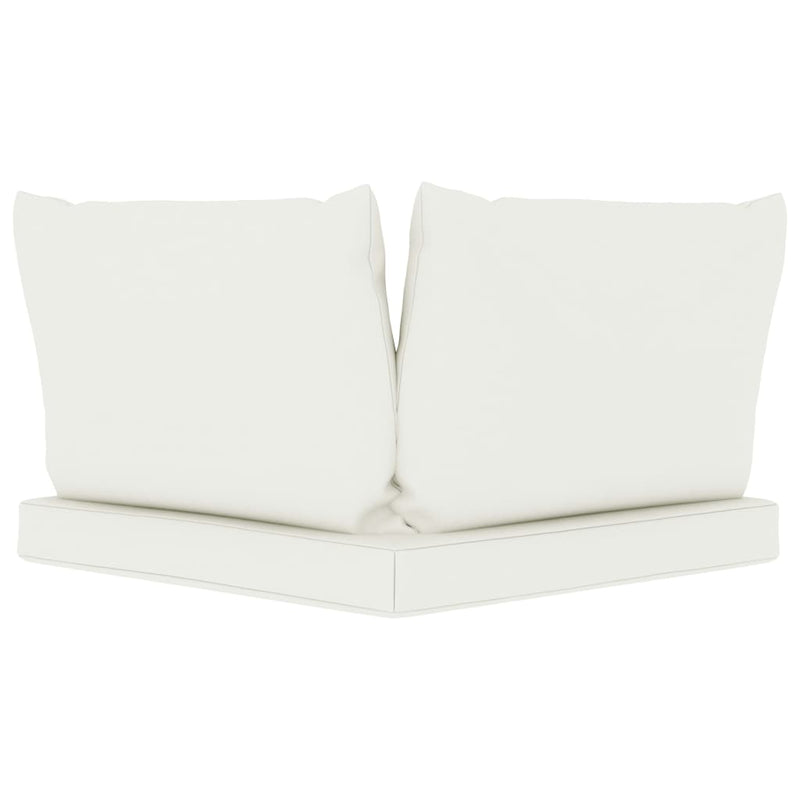 Pallet Sofa Cushions 3 pcs Cream White Fabric
