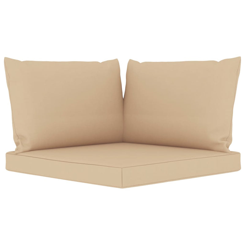 Pallet Sofa Cushions 3 pcs Beige Fabric
