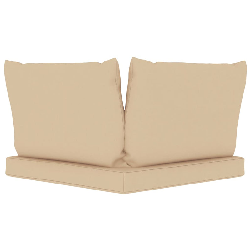 Pallet Sofa Cushions 3 pcs Beige Fabric