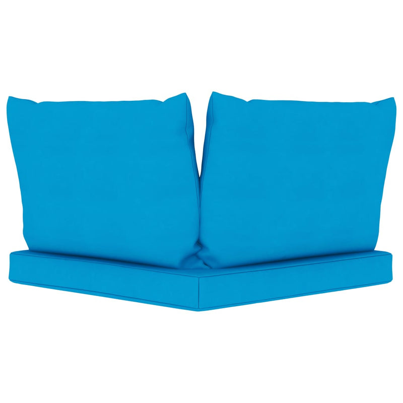 Pallet Sofa Cushions 3 pcs Light Blue Fabric