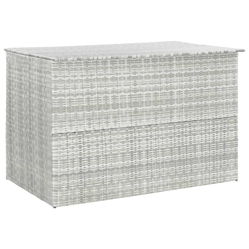 Patio Storage Box Light Gray 59.1"x39.4"x39.4" Poly Rattan