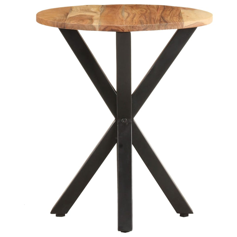 Side Table 18.9"x18.9"x22" Solid Acacia Wood