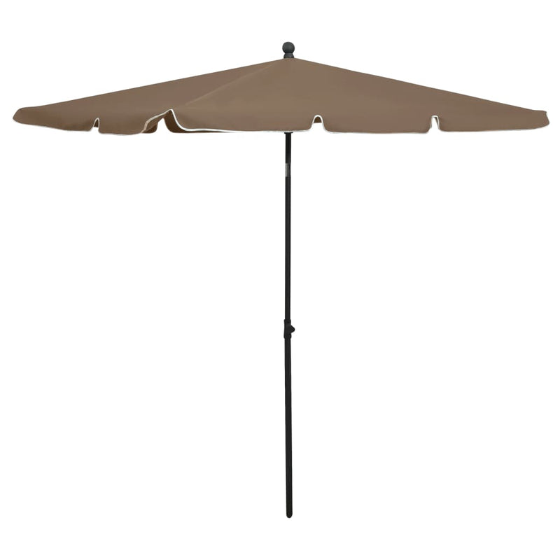 Garden Parasol with Pole 82.7"x55.1" Taupe