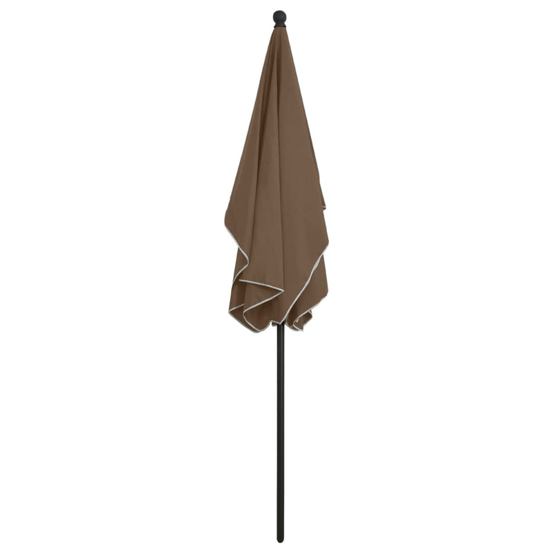 Garden Parasol with Pole 82.7"x55.1" Taupe