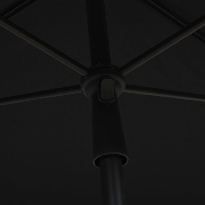 Garden Parasol with Pole 82.7"x55.1" Black