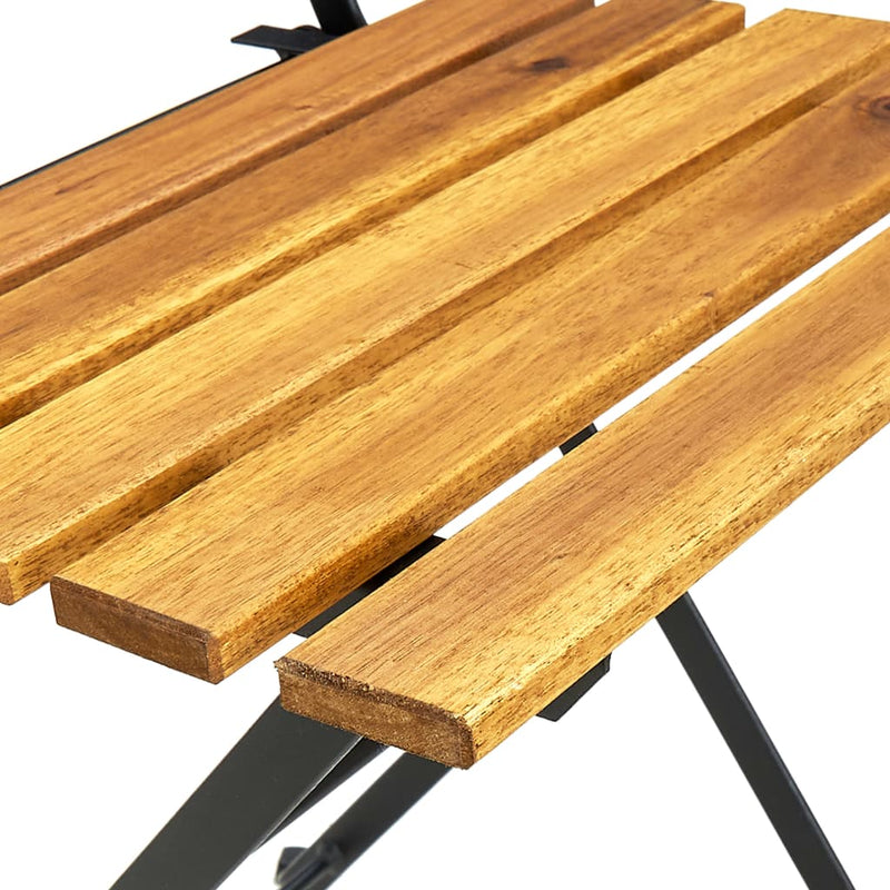 7 Piece Folding Patio Dining Set Solid Acacia Wood